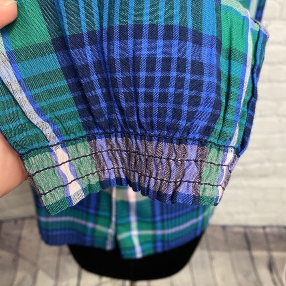 Old Navy plaid square neck gauze top - Picture 4 of 6